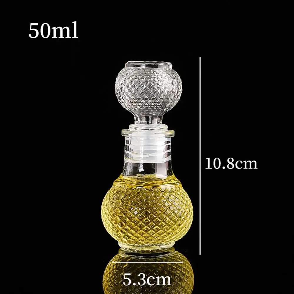 1Pcs New With Screw Cap Wine Bottle Spirit Alcohol Liquor Small Whiskey Decanter Transparent 50ml Glass Bottle