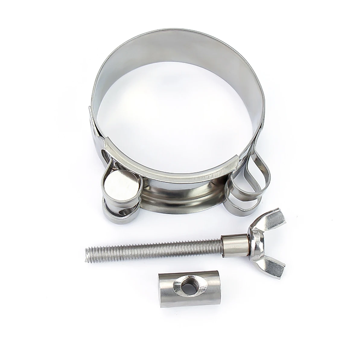 304 Stainless Steel Hand Tight Strong Hoop/Butterfly  Thickened Clamp
