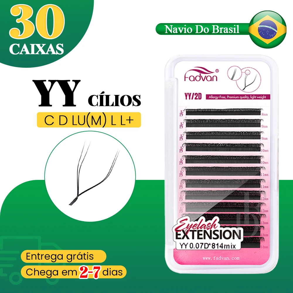 Fadvan Cílios Postiços YY - Mega Volume Intenso e Look Natural | Entrega Rápida com Frete Grátis | Estoque no Brasil