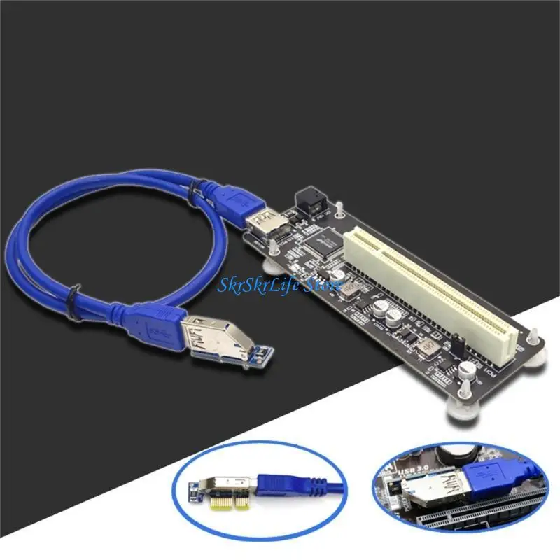 

E65E PCI-e TO PCI Adapter Converter PCI-E to DUAL PCI High Efficiency PCI Adapter Card Stable Performance for Desktops PC