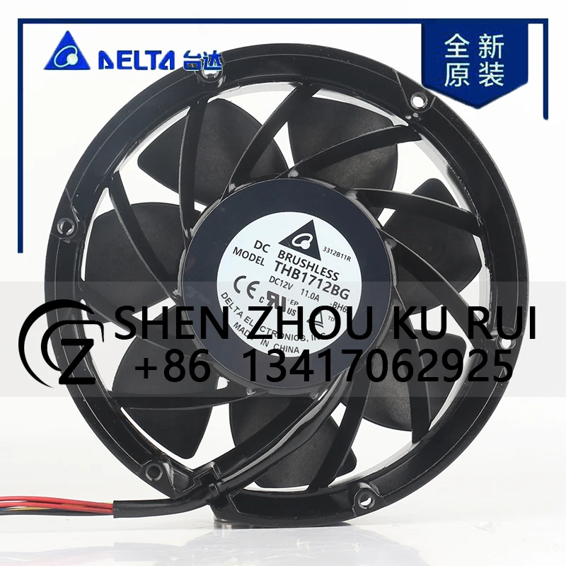 Original Delta 24V 48V DC 12V 11.0A AC EC 172X172X51MM 17CM Violent large air volume PWM round THB1712BG-BH62 cooling fan