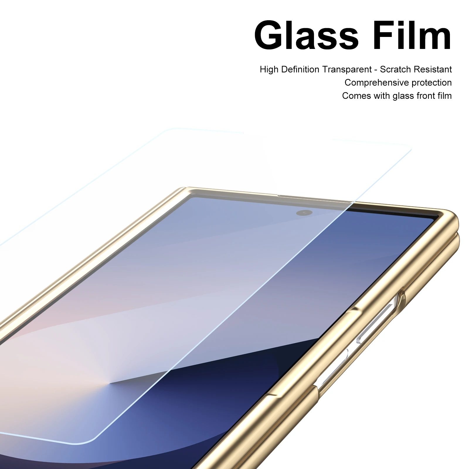Dla Samsung Galaxy Z Fold 7 6 5 4 3 360 °   Składane etui na telefon z klapką, skórą, rowkiem na długopis, folią ze szkła hartowanego, odporne na upadki. — zdjęcie produktu 6