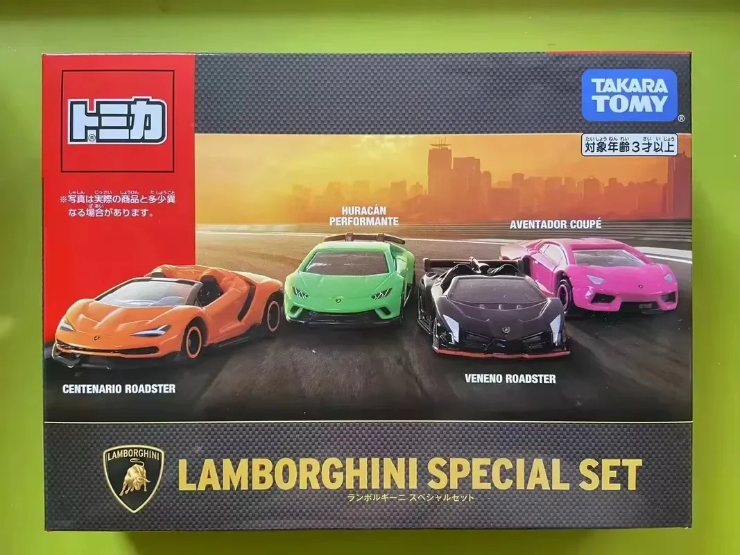 New Arrival Takara Tomy Tomica Alloy Car Model Gift Set Lamborghini GTR Engineering Fire Truck Mini Diecast Toy Birthday Gift view 5