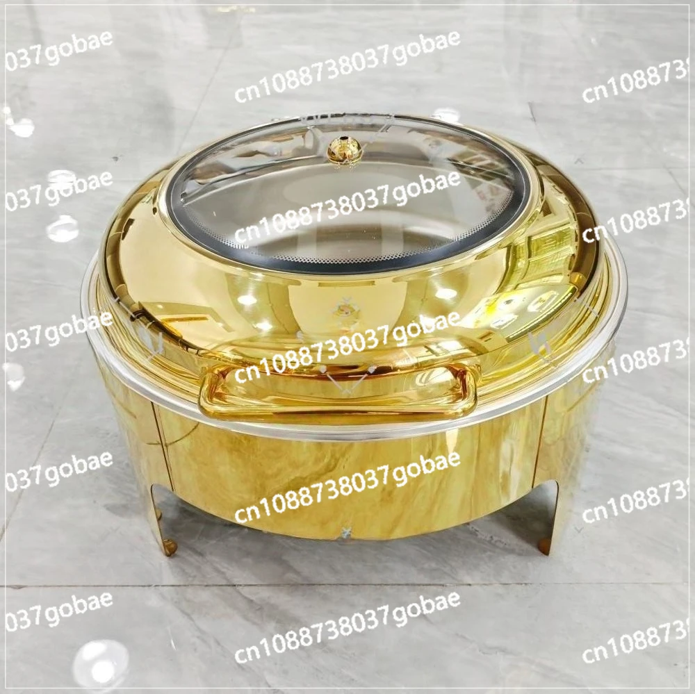 Stainless steel buffet insulation furnace with ventilation hole visible hotel commercial high-end desktop restaurant furnace