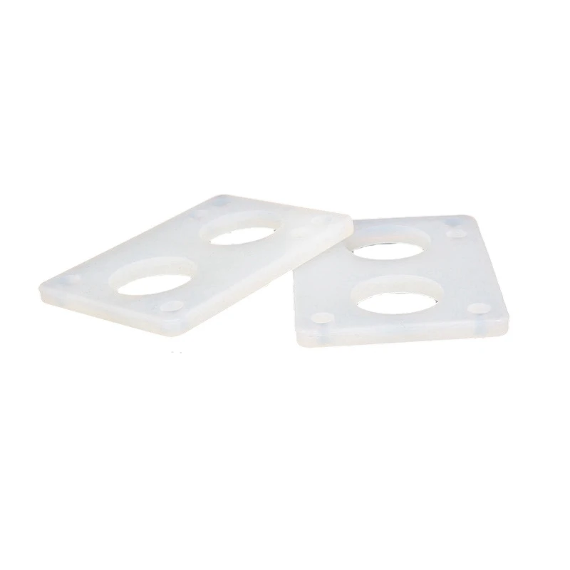 6Mm Skateboard Longboard Riser Pads Transparent Silicone Gasket Skate Truck Shock Pad Skateboard Accessories 2Pcs/Set