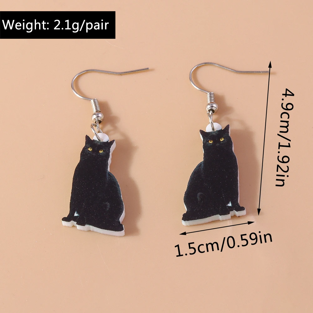 Aihua neue lustige Acryl Tier Ohrringe niedlichen Küken Maus Katze Labrador Hund Kaninchen Kuh Zebra Ohrringe für Frauen Schmuck Geschenke – Detail 18