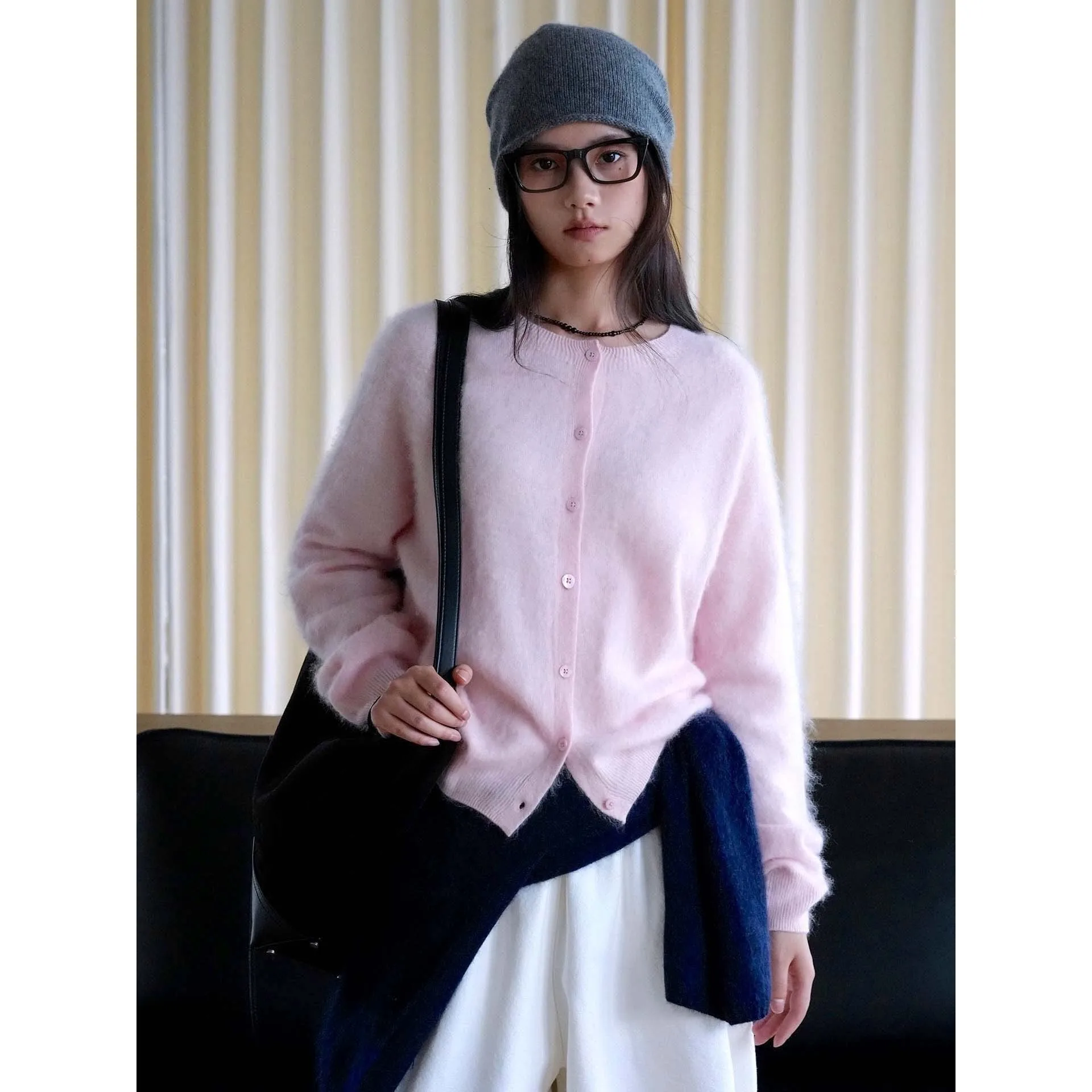 Women Autumn Winter Cashmere Sweater Single Button Wool Knitted Warm Coat Cardigans Tops For Women Sweater