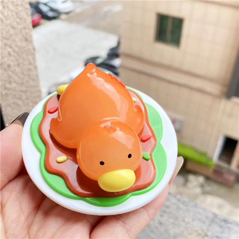 PVC Uv Color Change Ornament Pig Model Roast Duck Decoration Handicraft Collectible Color Changing Duck Figurine