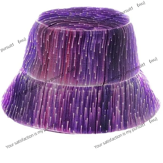 New cool luminous bucket hat fashion technology sense fiber optic flash cap outdoor trend luminous cap