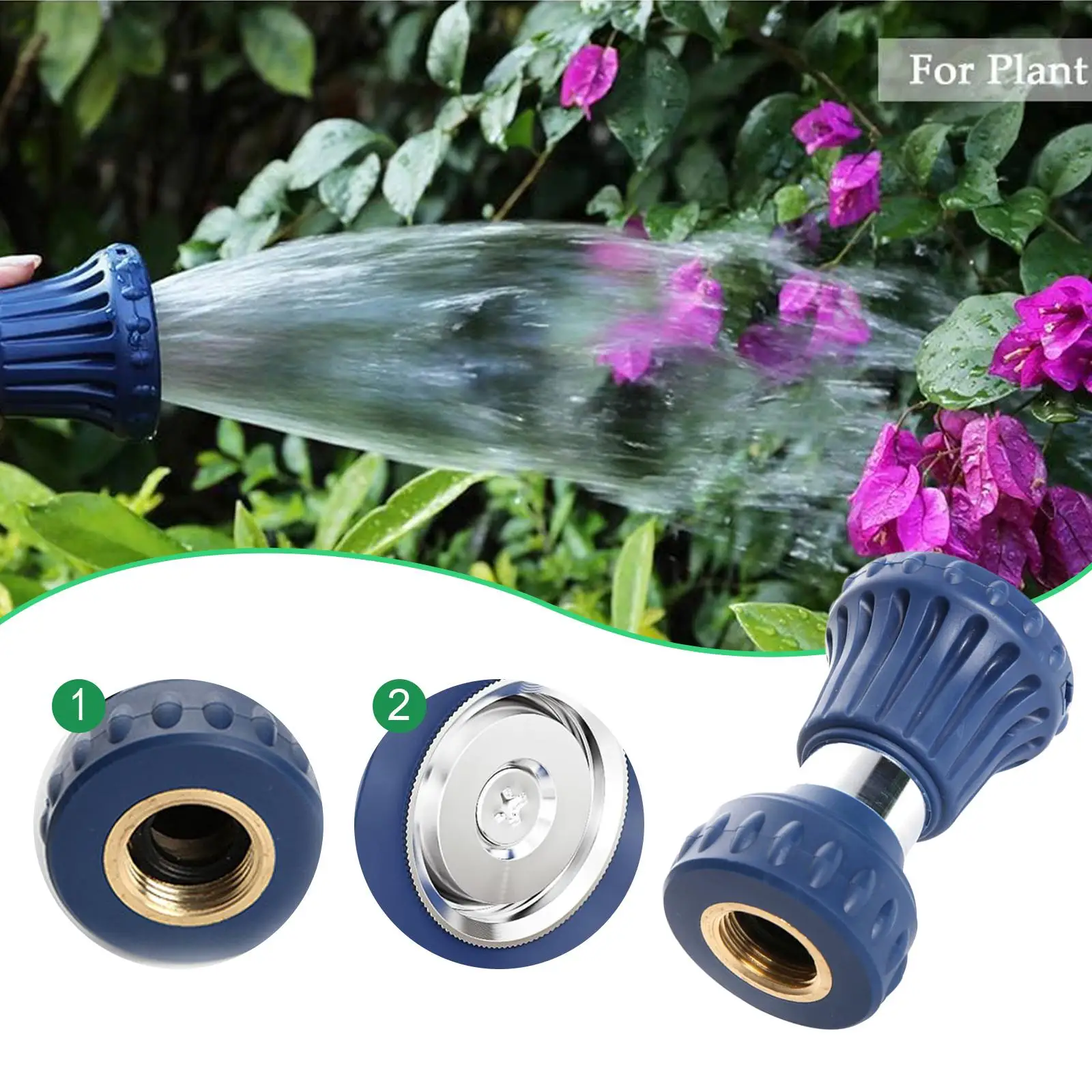 

Garden Hose Nozzle Comfortable 0.2-0.55mpa Threaded Connection Fire Hose Nozzle for Driveway Watering Porch Lawn Patio Cleaning