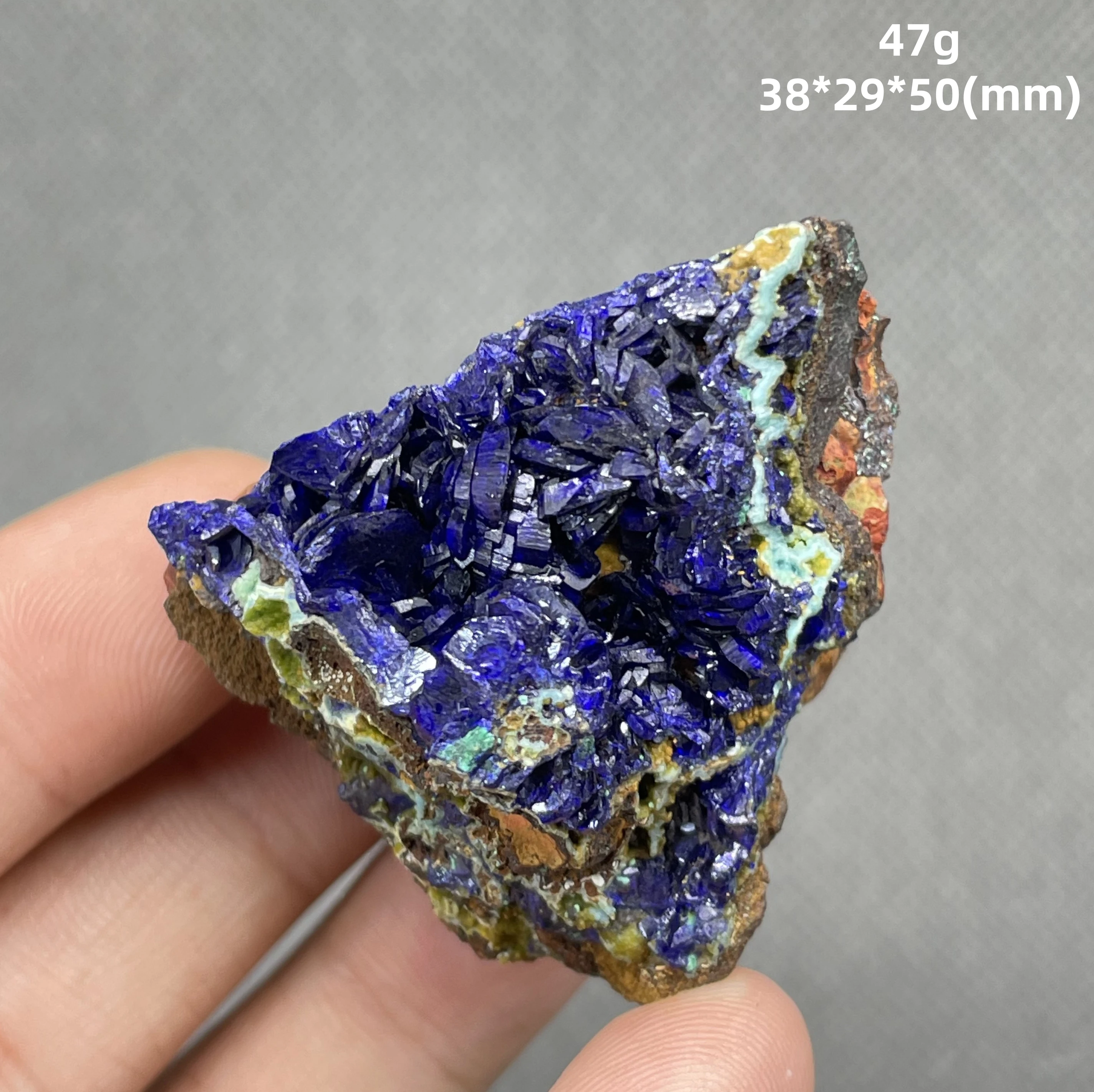 

47 g Natural Single crystal Azurite mineral crystal specimen healing from China (crystals and stones Quartz crystal stones )