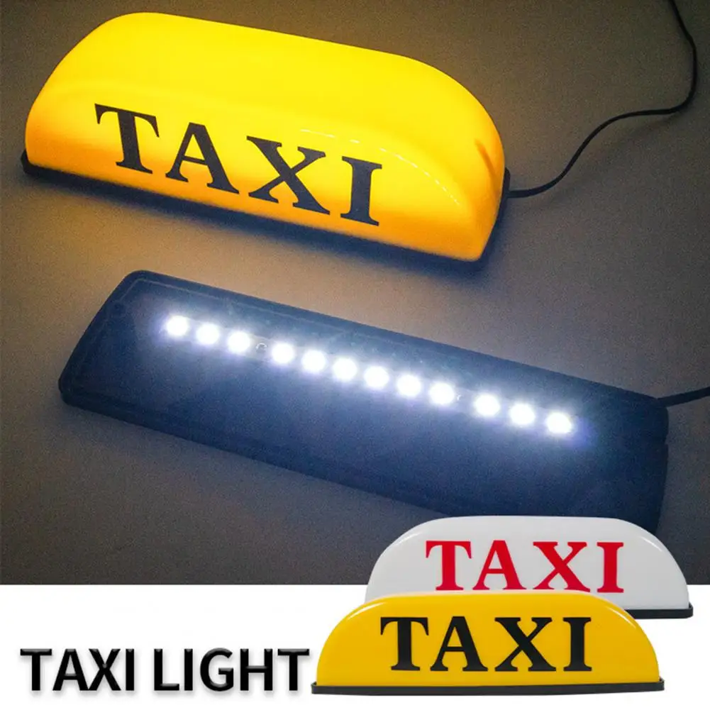 Taxi Roof Light 12V DC Roof Waterproof Top Sign Magnetic Meter Cab Lamp Light Signal Lamps No Drilling Taxi Cab Roof Light