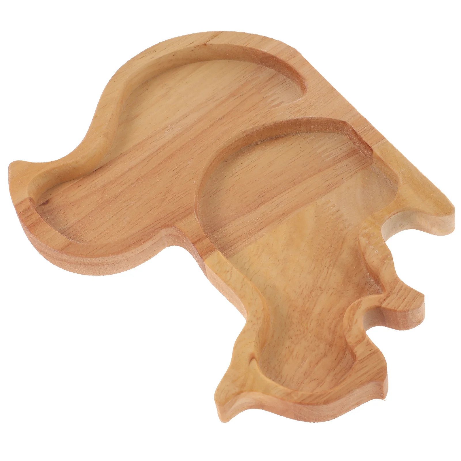 

Squirrel Shaped Wood Tray for Fruit Snacks Dessert Small Serving Plate Elegant Design Multi Function Kitchen