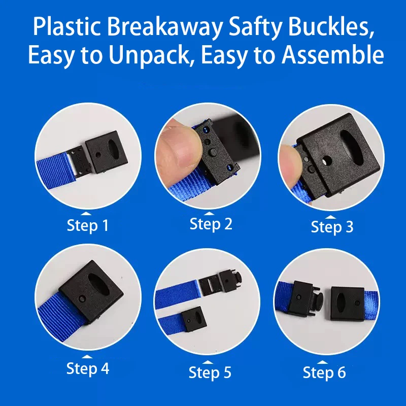 10pcs Plastic Breakaway Safty Buckles For Neck Strap Lanyard Webbing ID Badge Tag Holder Black