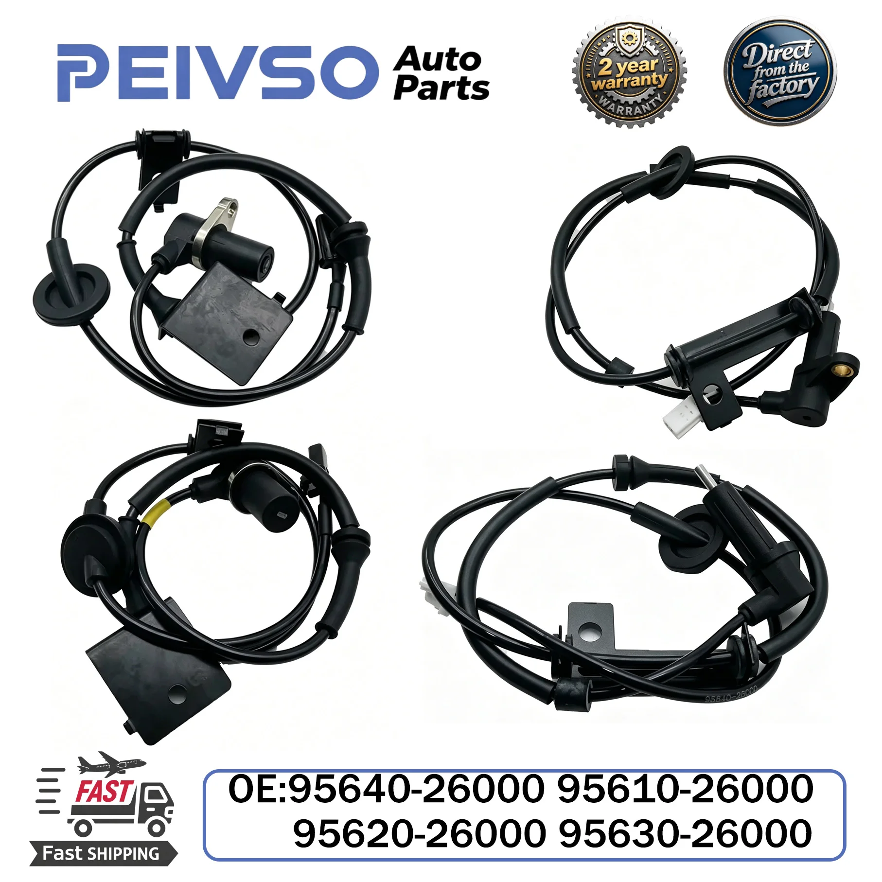 

95610-26000 95620-26000 ABS Wheel Speed Sensor Front Rear LH/RH For Hyundai Santa Fe 2001-2006 FWD 95640-26000 95630-26000
