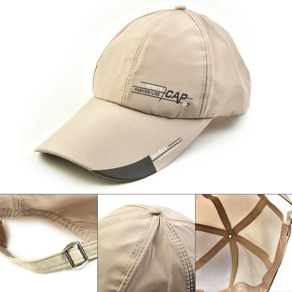 Stylish Canvas Hat Versatile Design Adjustable Size Durable Practical Fishing Cap Long Brim Baseball Sun Visor Waterproof Cap