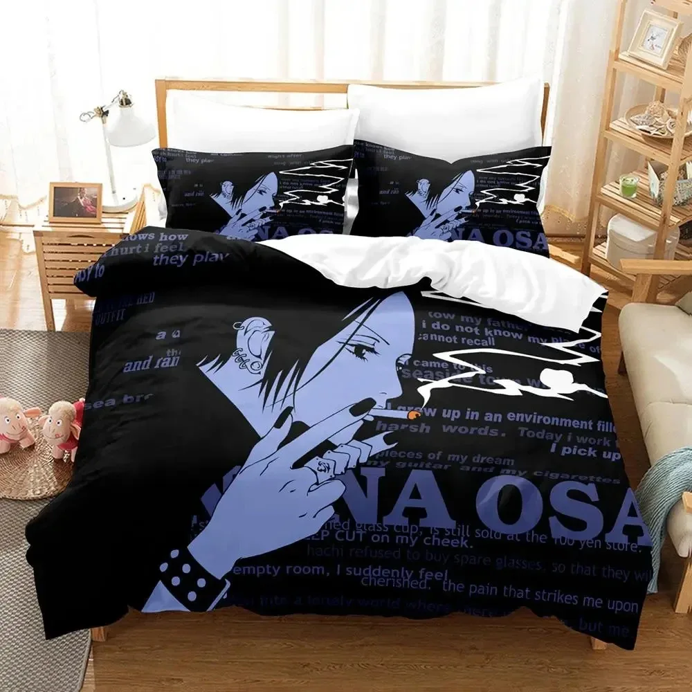 Anime NANA Bedding Set Boys Girls Twin Queen Size Duvet Cover Pillowcase Bed Kids Adult Fashion Home Textileextile