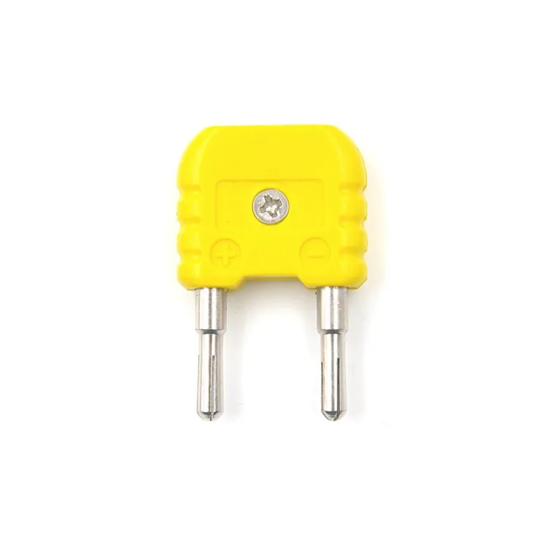 1Pcs Mini K Type To Round Banana Plug Thermometer Yellow K-Type Thermocouple Adapter Wholesale Banana Plug Thermometer Wholesale