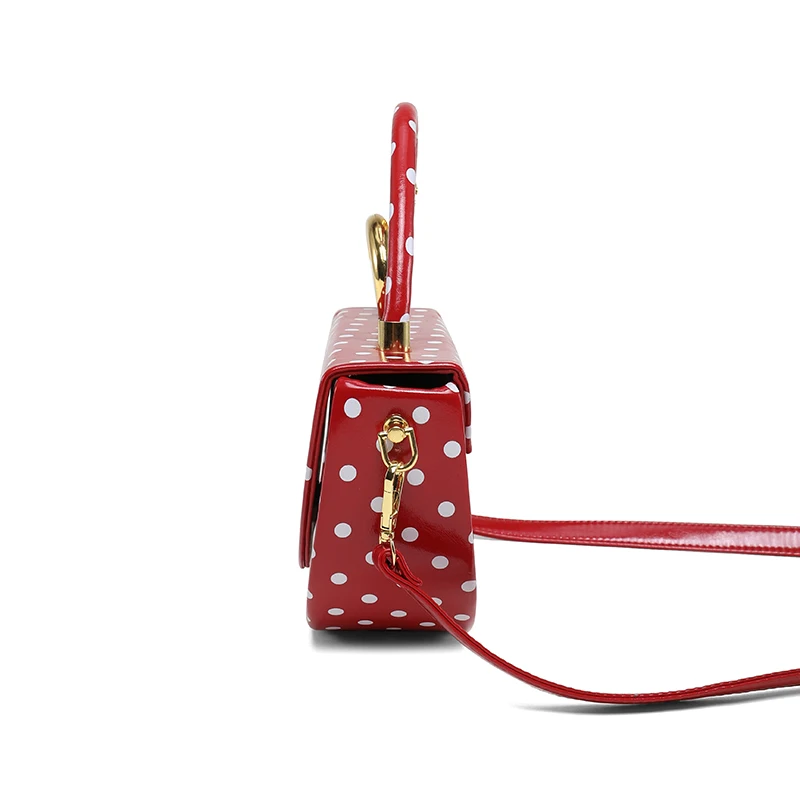 Designer Kleine Satteltasche mit Kurzem Henkel, Handtasche, Modische Polka-Dot Schultertasche, Y2K Trend Damen Party Clutch – Detail 17