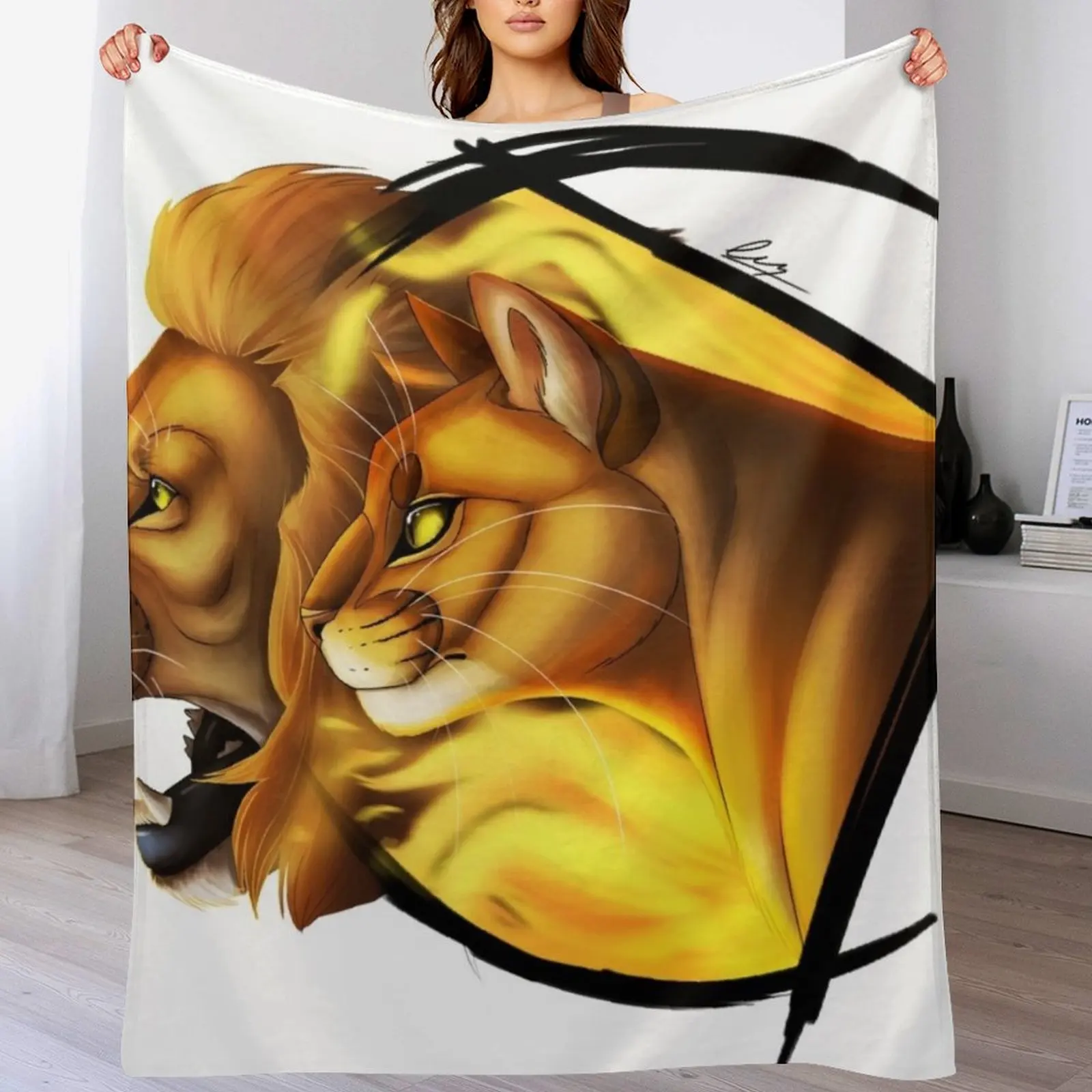 

Warrior Cats: Firestar Throw Blanket Fuzzy Plush Throw Blanket for Sofa Chair