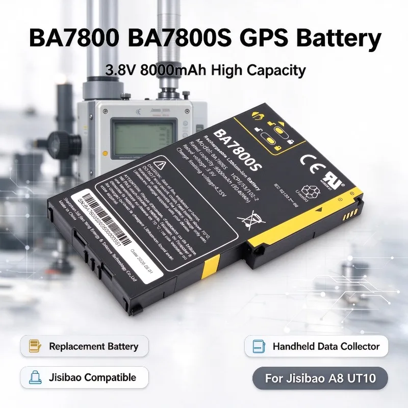 BA7800 BA7800S 3.8V 8000mAh High Capacity Replacement GPS Battery for Jisibao A8 UT10 Handheld Data Collector