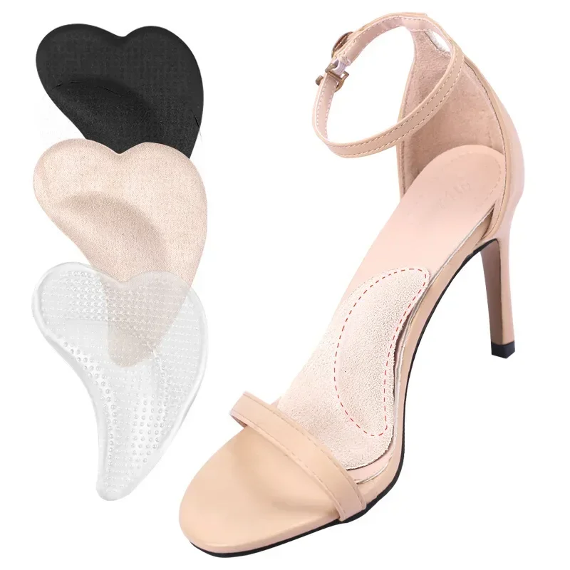 Self‑Adhesive Heart Silicone Arch Support Cushions Non Slip Gel Foot Pads Reduce Arch Fatigue Comfort Inserts for Women Sandals