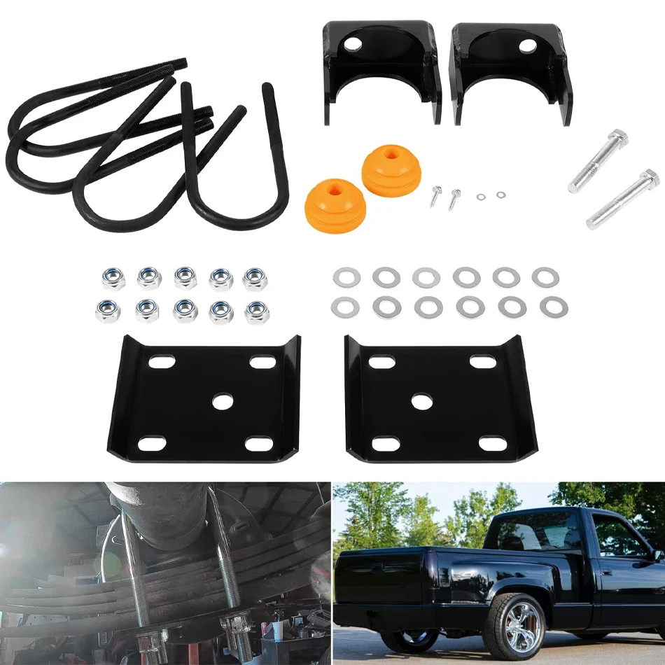 

TML 6" Rear Axle Flip Kit Pickup Truck Lowering Drop Kit for Chevy Silverado C1500 & GMC C1500 Half-Ton Trucks 1988-1998