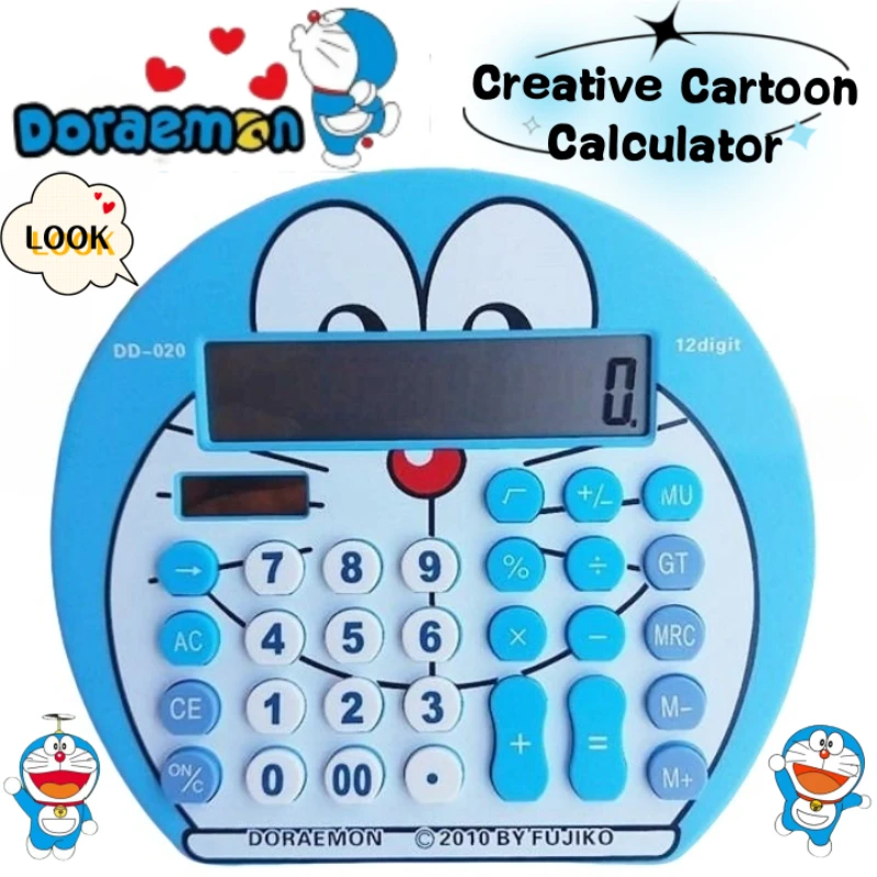 

Калькулятор с персонажами Дораэмон, Дорами, Нобита, Ноби, по мотивам фильмов и телесериалов, креативный, мультяшный, для студентов, двухмерный, удобный.