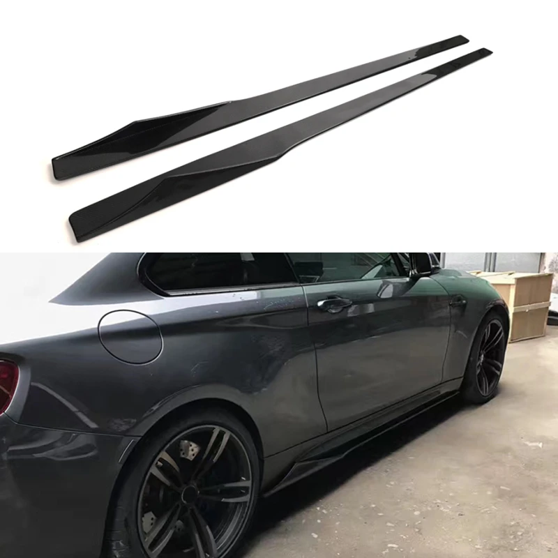 

STLFMTC Style Carbon Fiber Side Skirt Extension Splitters for BMWs F87 M2 M2C 2016 up