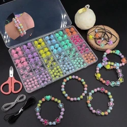 177 Stuks Acryl Ster Kralen Kit Macaron Kleuren Hartvorm Haar Kralen Diverse Kralen Voor Armbanden Diy Sieraden Maken Haar vlechten