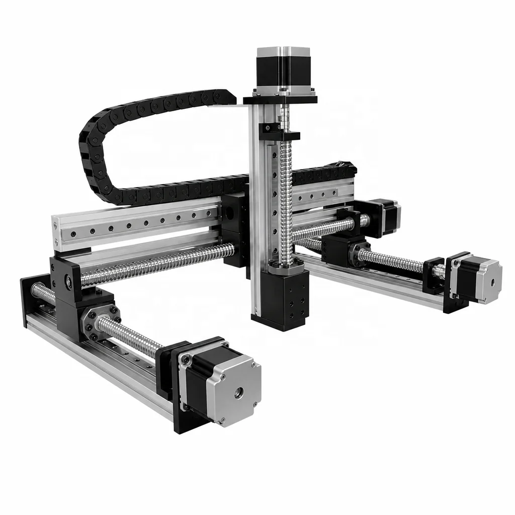 Linear Rail Guide Ball Screw Actuator Motor Robotic Arm Xyz Stage Z Axis Table Cartesian Robot 0.8kW 380V 25kg