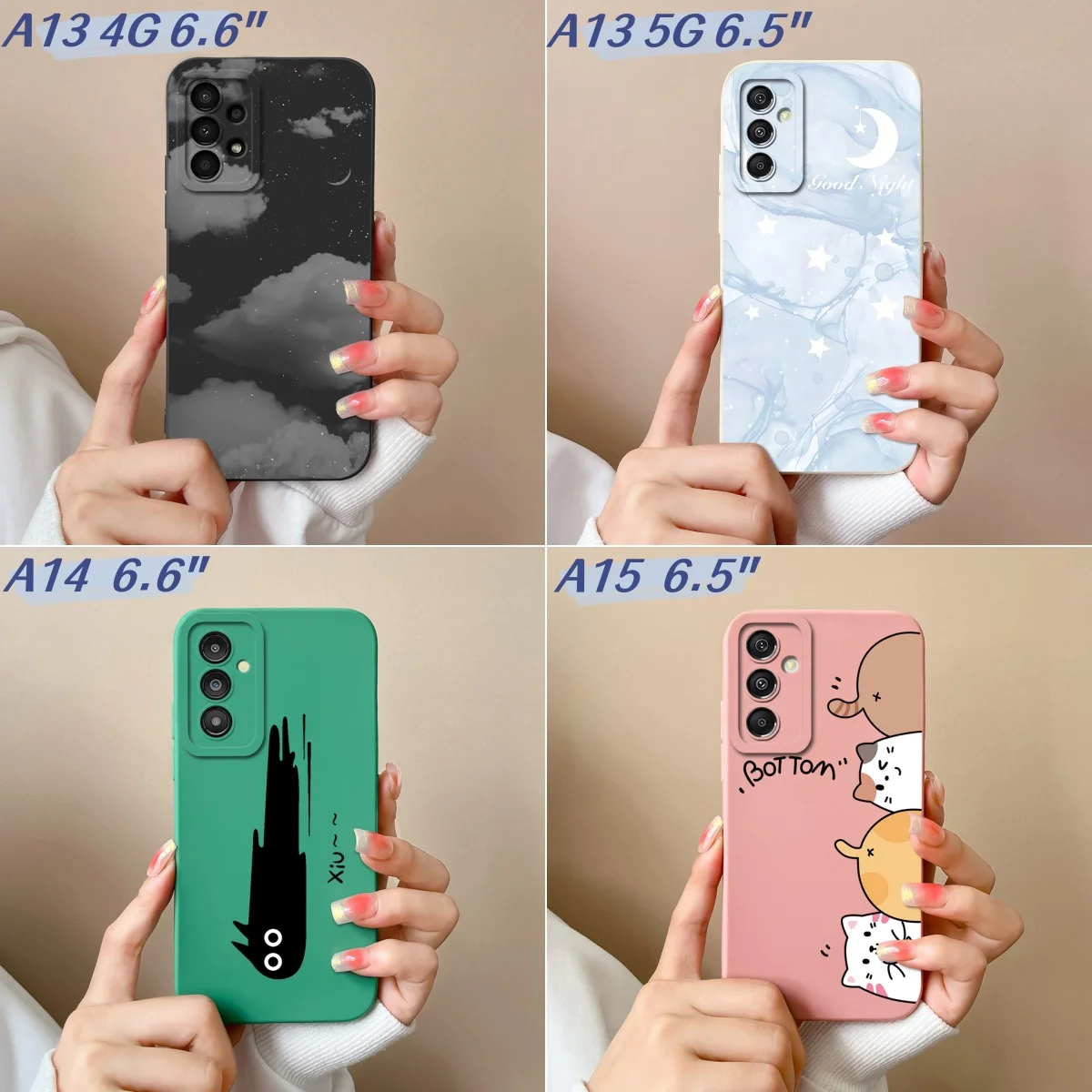 Etui na telefon Samsung Galaxy A15 A14 A13 Trendy Girl Miękki, trwały silikonowy pokrowiec na telefon SamsungA15 Coque GalaxyA14 A13 Funda