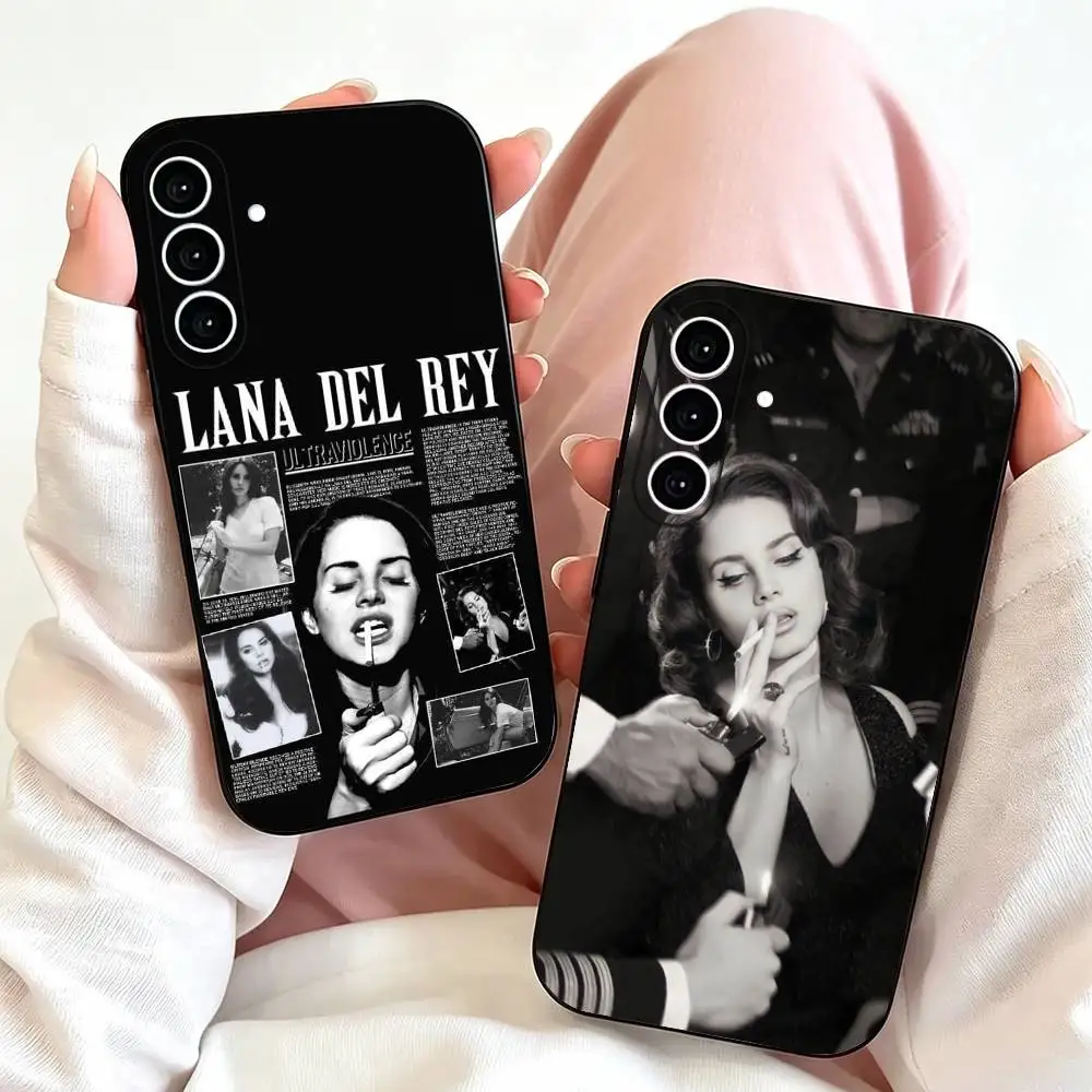 Vintage Singer Lana Del Rey  Phone Case For Samsung Galaxy A73,A72,A71,A70,A53,A52,A51,Soft Silicone Black Cover