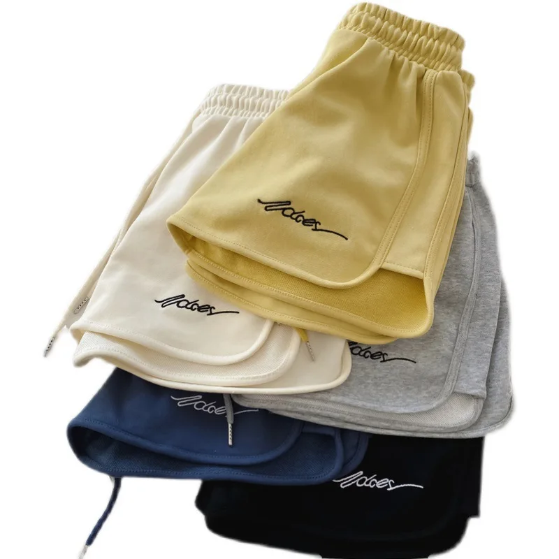 女性フィットネス弾性ランニングヨガショーツガールハイウエストワークアウトショートレギンスジムスポーツワイドレッグフィットネスホームパンツ