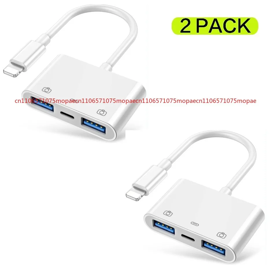 

Двойной USB-адаптер для камеры USB-мама OTG с портом для зарядки для iPhone iPad