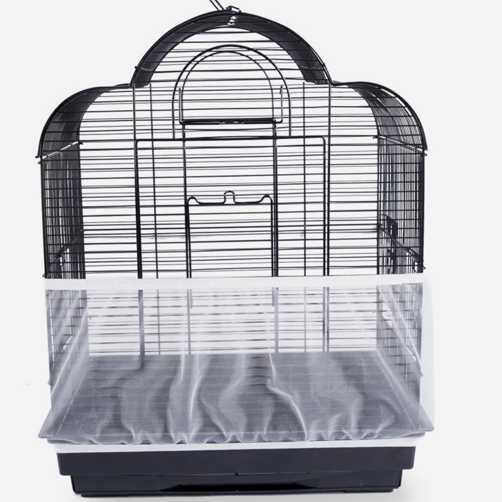 

Washable Bird Cage Skirt Cover Breathable Mesh Net Dust Seed Guard for Parakeet Parrot Cage Night Cover Protector Accessory