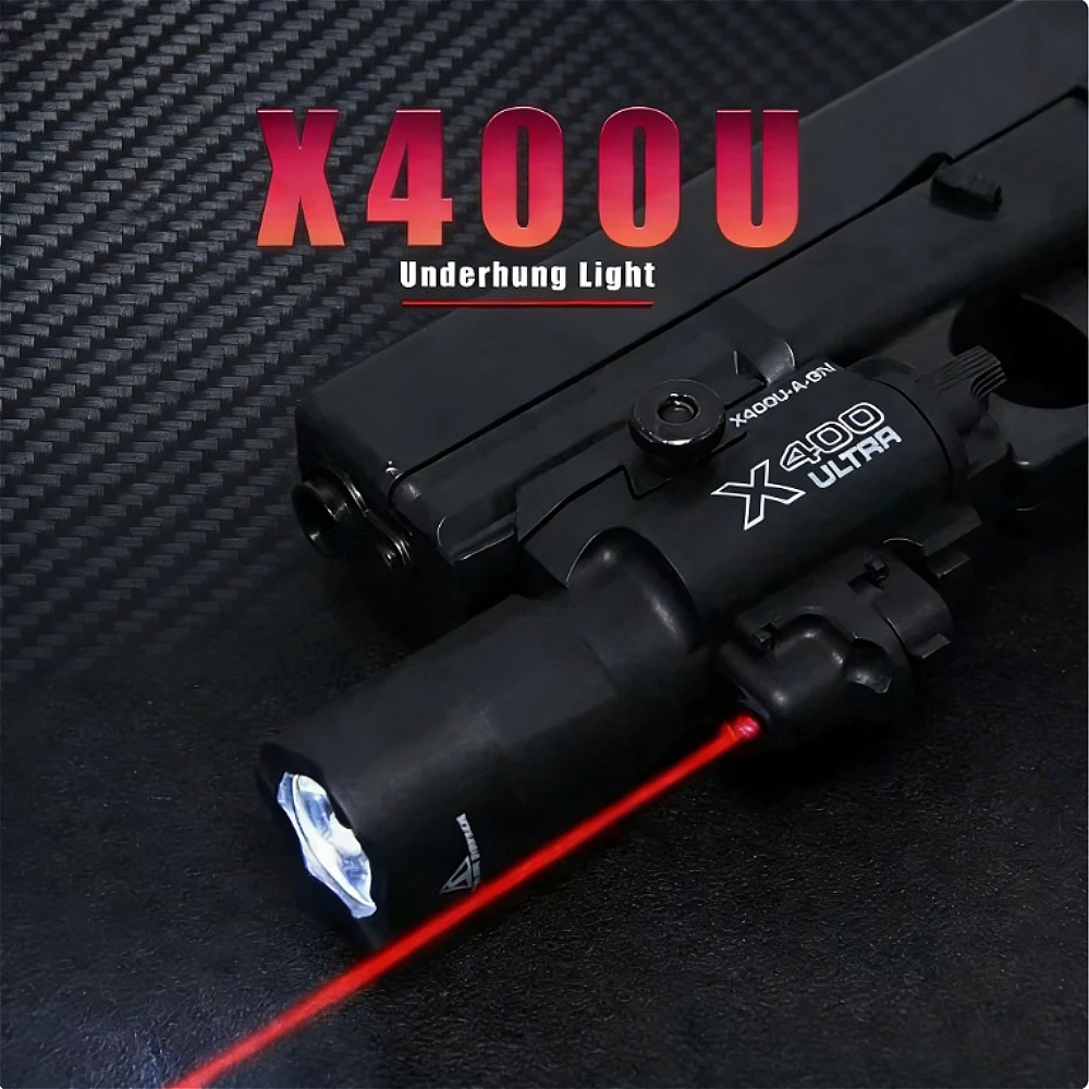 X400 Nylon LED Flashlight 200LM White Light , Outdoor Compact Light Compatible with 20mm Rail for Team Games