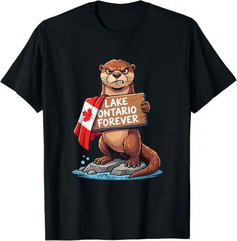 Lake Ontario Forever Otter Animals Flag Lustiges Anti-Lake-America T-Shirt Y2k Pro Lake Ontario Beaver Grafik-T-Shirt für Männer Jungen – Detail 25