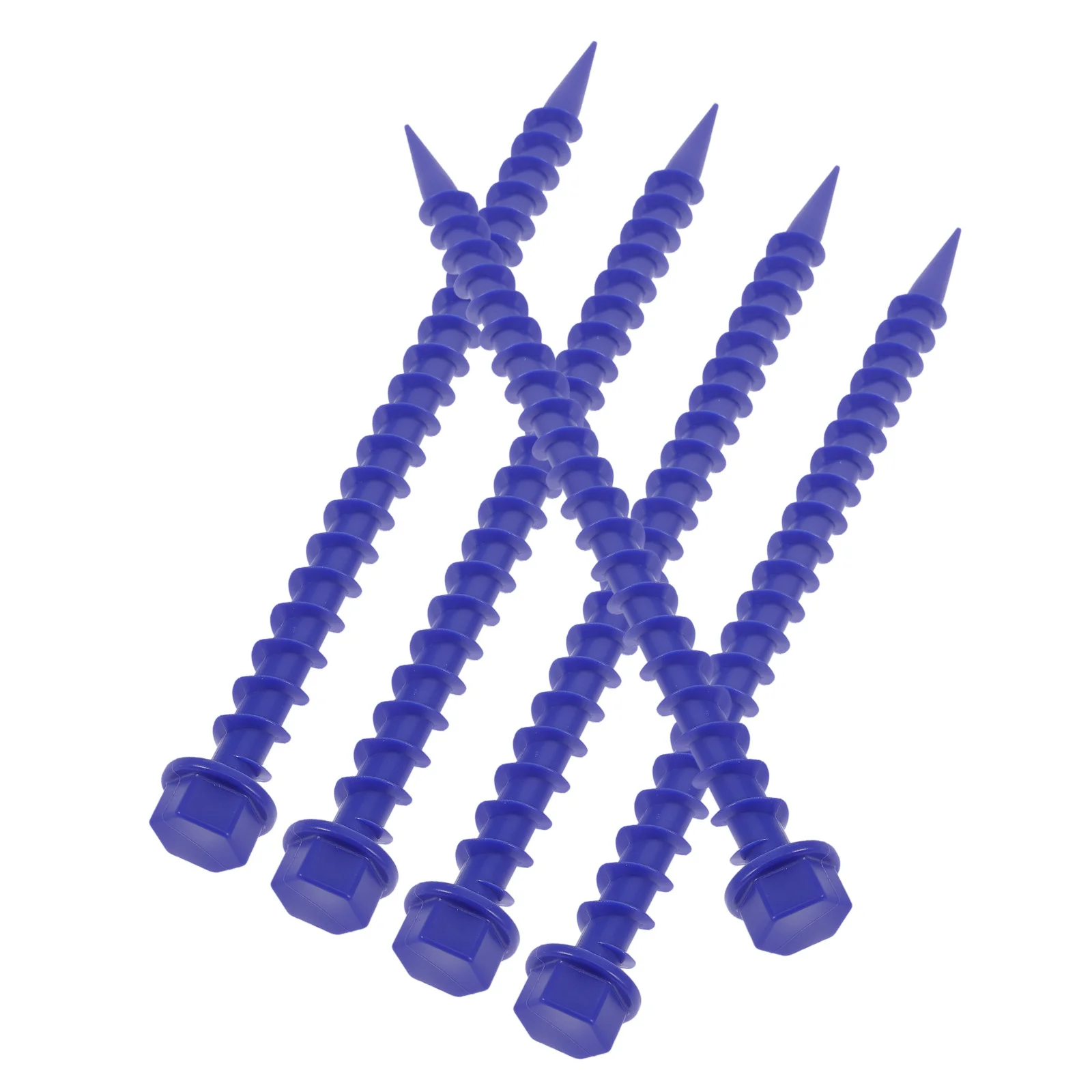 

5Pcs Plastic Tent Stakes Reusable Camp Tent Pegs for Beach Garden Lawn Canopy Awning Secure Fastening Heavy Duty Stakes