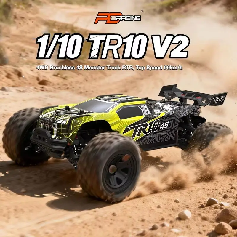 

PDracing 1:10 TR10 V2 Внедорожник 4WD, бесщеточный, водонепроницаемый, 3/4S, скорость 90+ км/ч, высокоскоростной гоночный грузовик, игрушка для мальчиков, для экстремальной езды