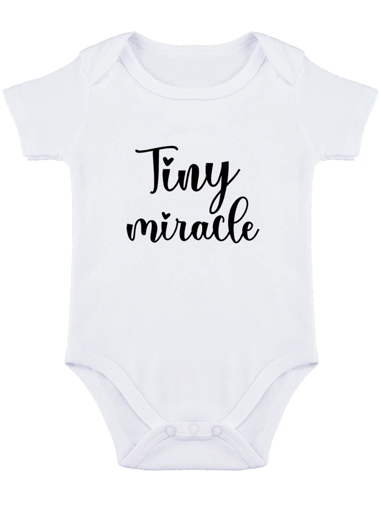 Tiny Miracle Funny Baby onesie Baby Essentials Baby bodysuit pasgeboren meisje kleding schattige babyjongen outfits