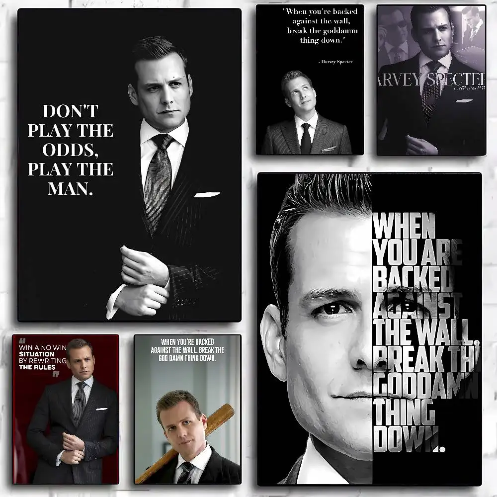 Gift Frameless Poster Personalized Gift For Lovers Customizable Home Decor Harvey Specter Motivational