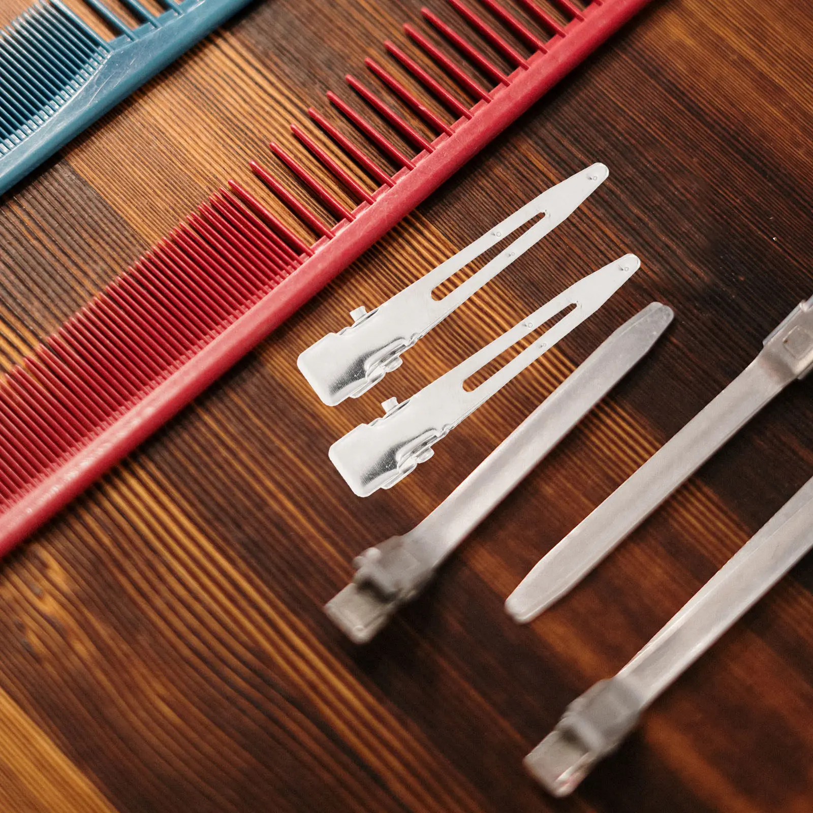 

50 шт. заколок для волос из алюминиевого сплава, стильный дизайн, разделительные зажимы для укладки волос, для женщин, для парикмахерских салонов, заколки-зажимы