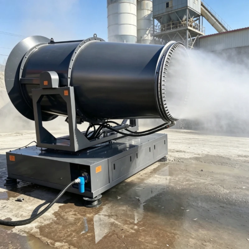 30m Wheeled Portable Fog Cannon Electric Dust Suppressor With Big Capacity Water Storage Tank