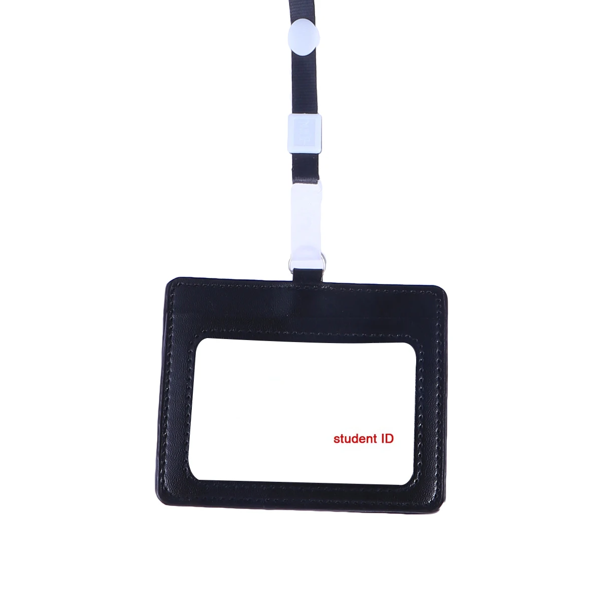 

5pcs Holder For Employee Student Sling Badge Pass Case With Id Cover Employee Clear Window Protection Cover