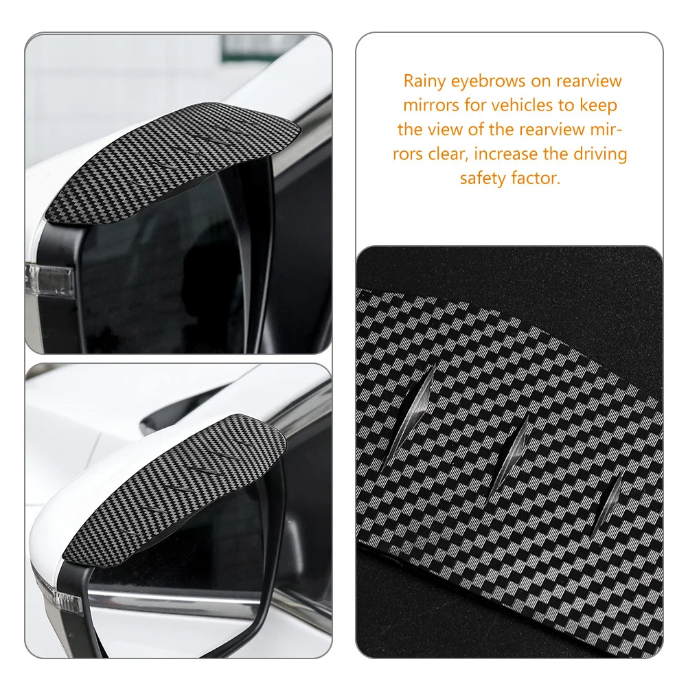 

1Pair Car Rearview Mirror Eyebrow Cover Rain Guards No Marks Sun Visor Increase Driving Safety Factor Rear Mirror Rain Visor