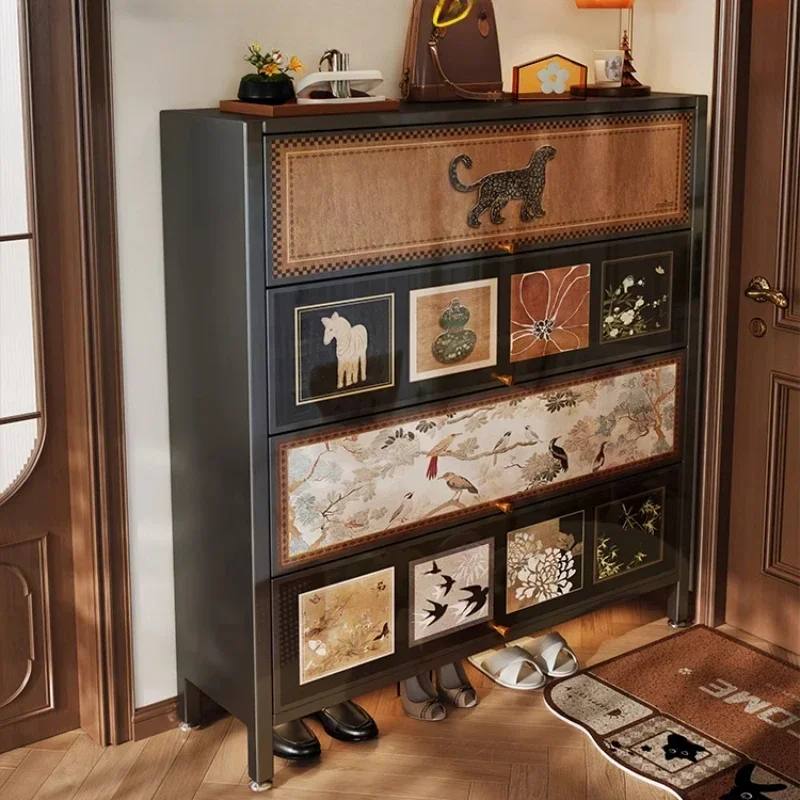 

Metal Steel Shoe Shelf Household Entrance Storage Locker Integrated Organizer Shoes Cabinets Living Room Schuhschrank Furniture