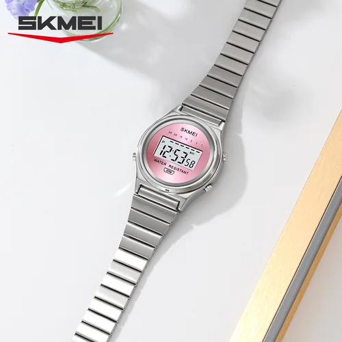Imagen 2 del producto Reloj electrónico SKMEI 2521 a la moda para mujer, reloj despertador multifunción, calendario luminoso, reloj de pulsera Digital deportivo de ocio para mujer