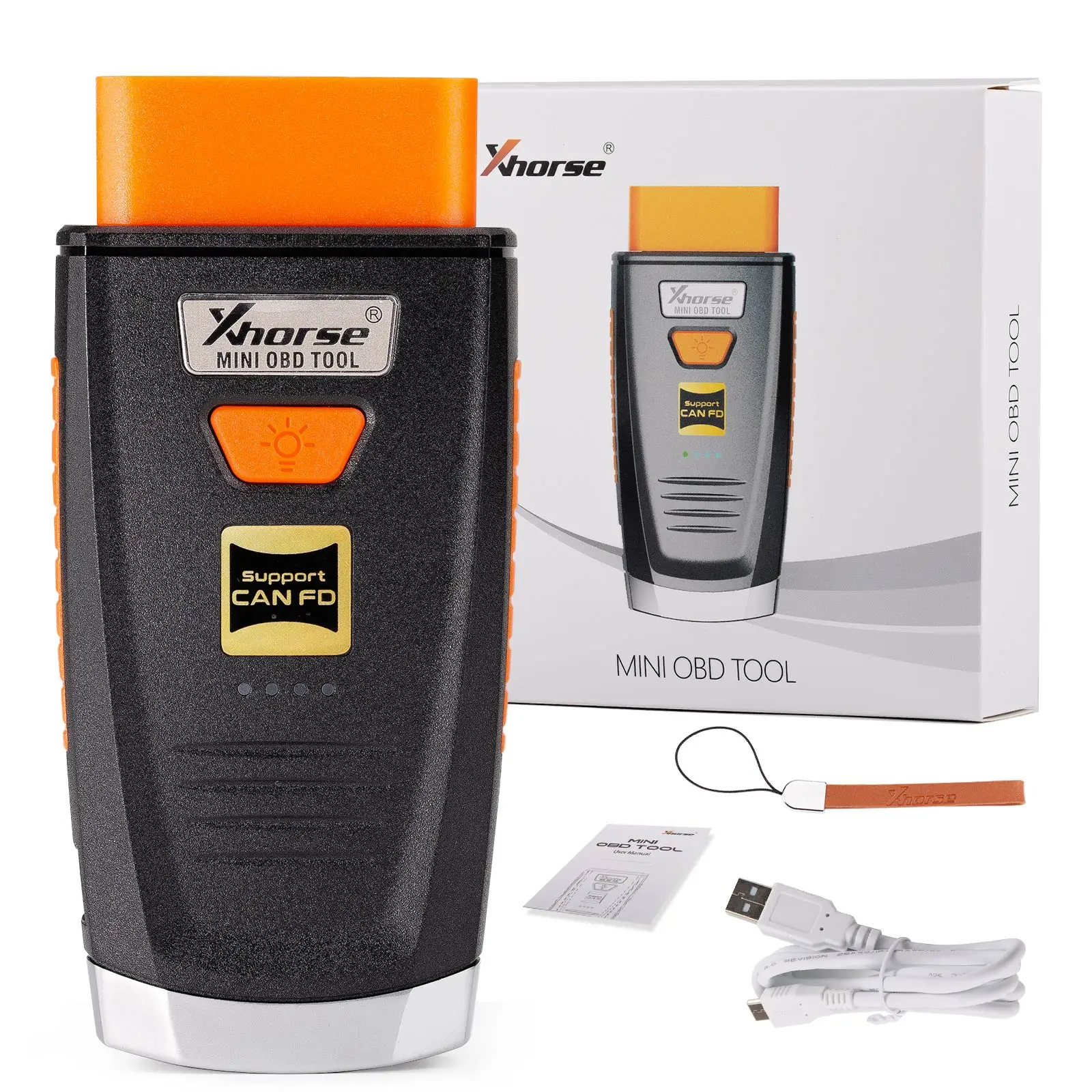 Xhorse Mini OBD Tool V2 XDMO20 Newly Supports CANFD Protocol / LED light / 8A IMMO Box All Key Lost - view 2