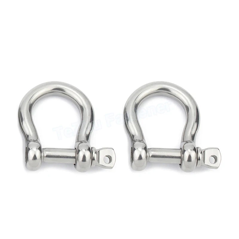 1Pcs Bow Shackle M4 M5 M6 M8 M10 M12 M14 M16 304 Stainless Steel Rustproof Screw Pin Anchor Bow Shackle Clevis European Style